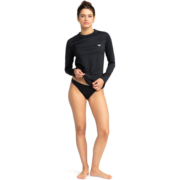 2024 Roxy Womens New Enjoy Waves Long Sleeve Rash Guard ERJWR03698 - Anthracite